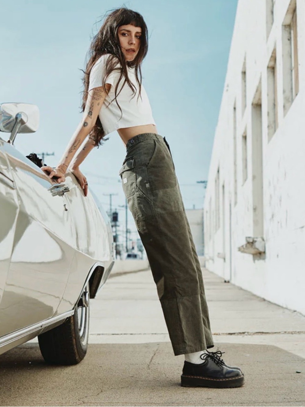 P&Co SURPLUS HIGH WAISTED
PANTS- Olive
